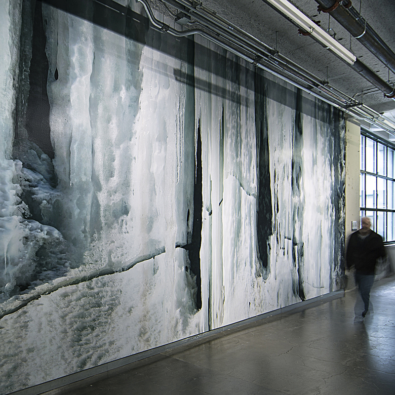 Thaw (Montreal), 2015, digital print on vinyl, 13 X 34 ft. Montreal